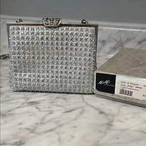 Koko Palenki vintage.Glittering Silver Clutch